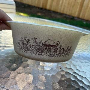 Pyrex mushroom dish